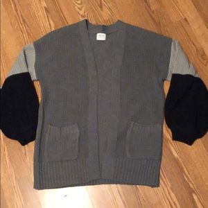 Multi toned Gray and navy knit sweater